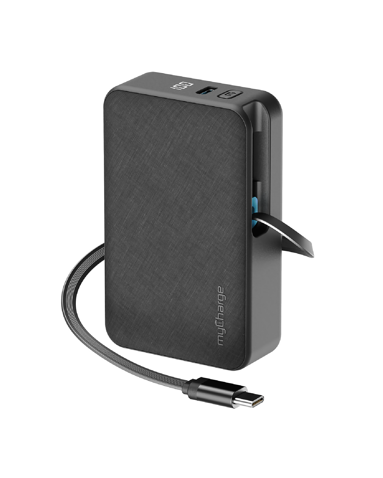 RetractaCharger 5K – USB-C Cable – With Wall Plug