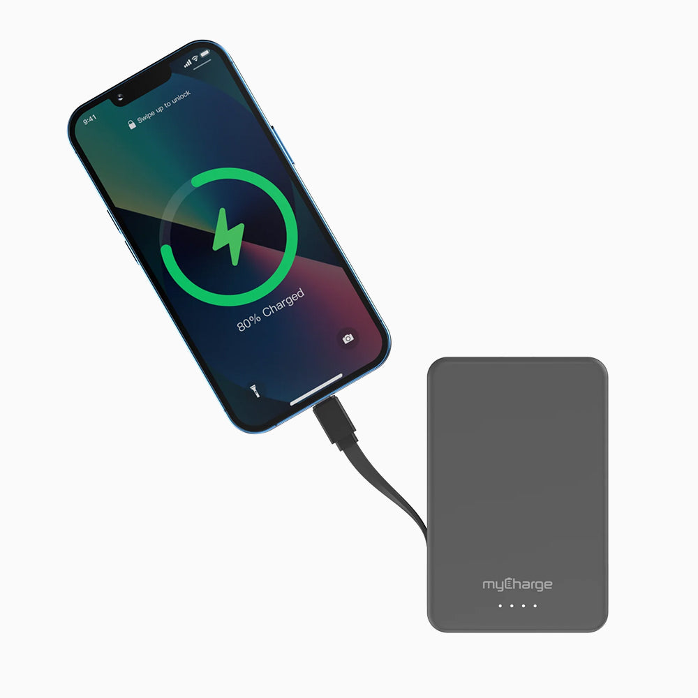 Power + Cable 5K Portable Charger W/ Built-In Cable