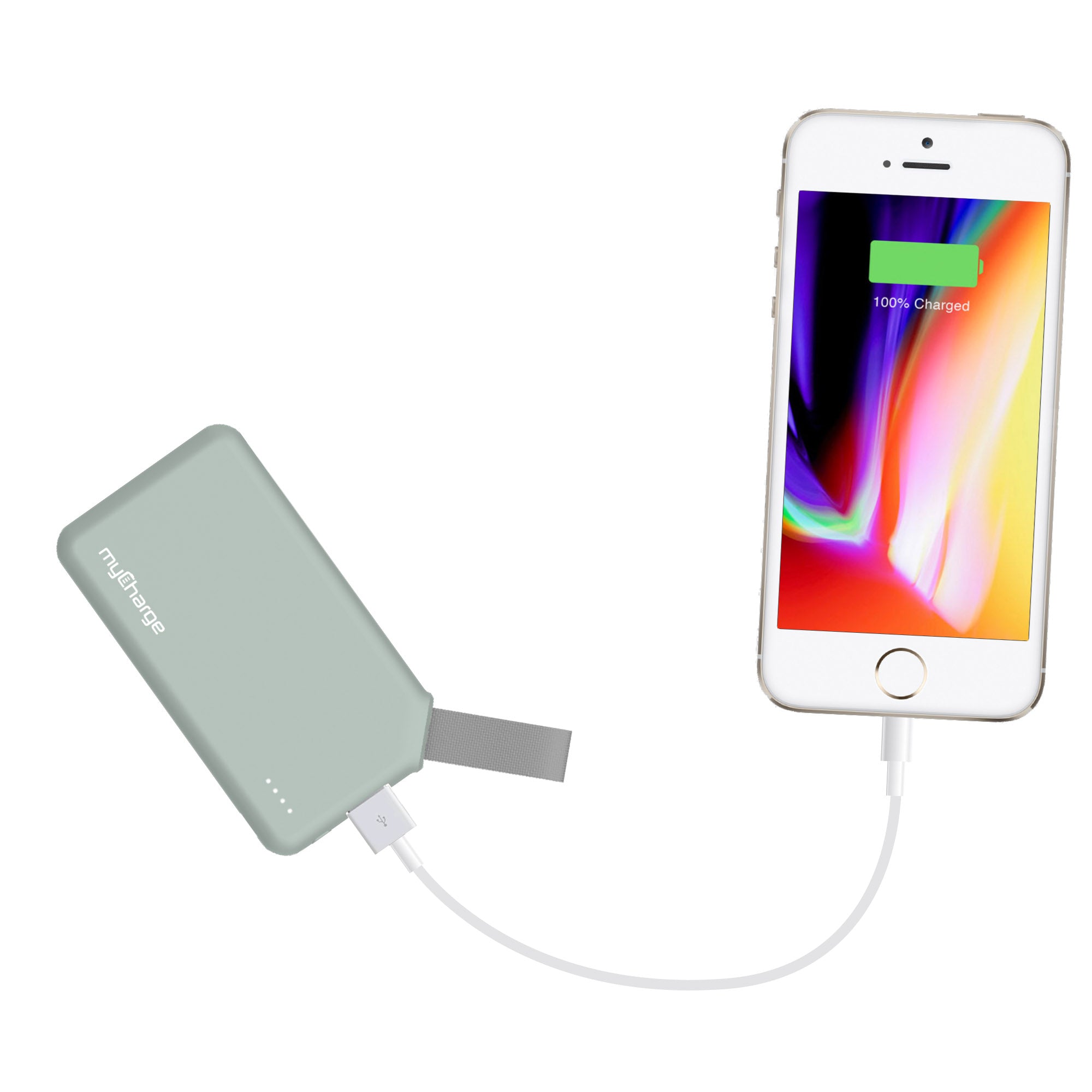 Go Mini 2.6K Portable Charger W/Built-In Strap & USB-A Port