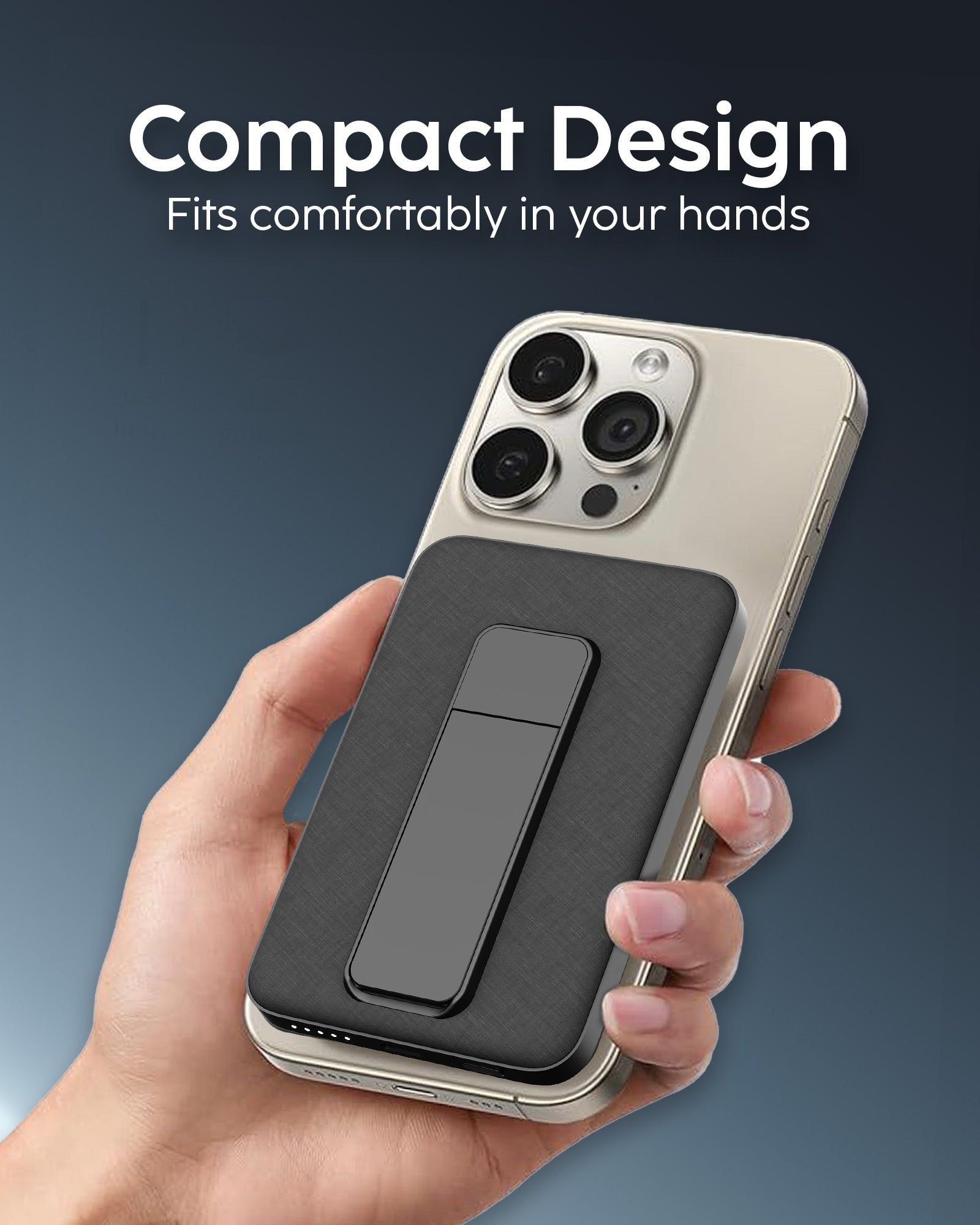 CliqLuxe 5K – Wireless – No Wall Plug - With Stand – Black