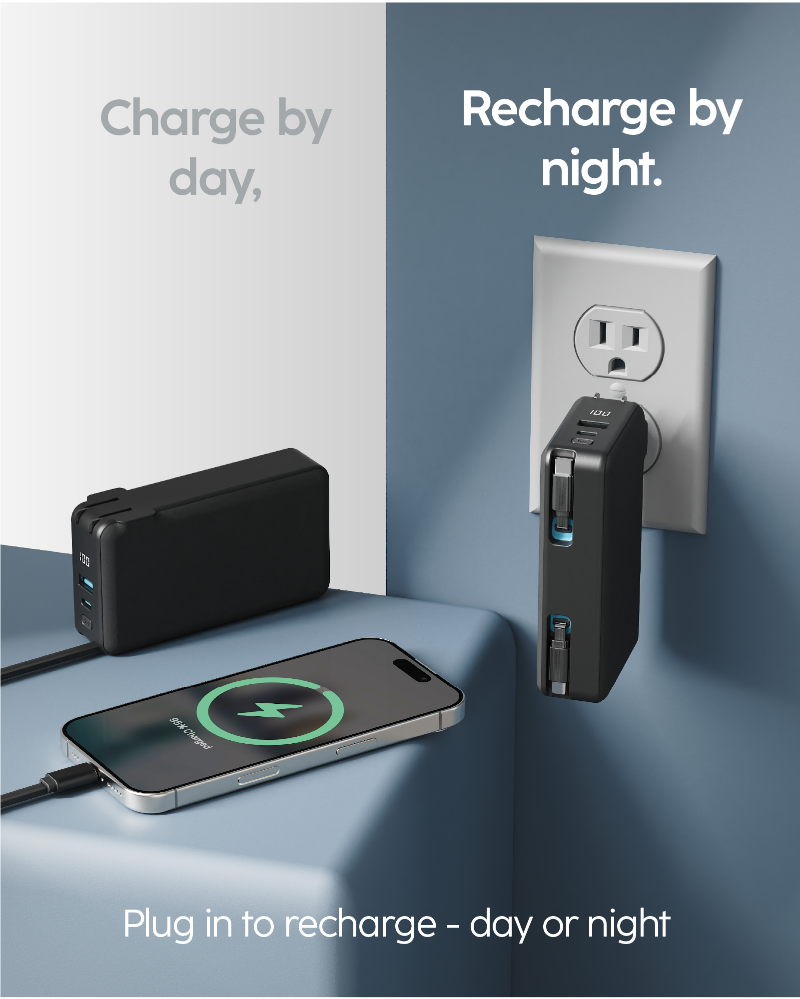 myCharge RetractaCharger 5000mAh Portable Charger