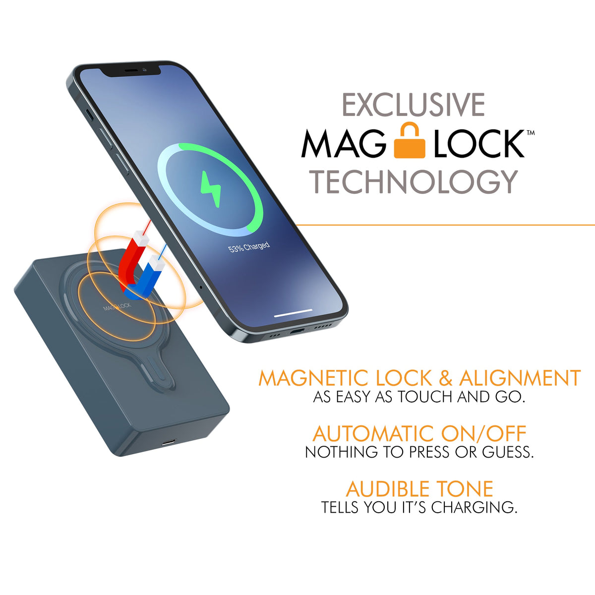 MAG-LOCK™ MagSafe® Powerbank - 9000mAh (+48 hrs)
